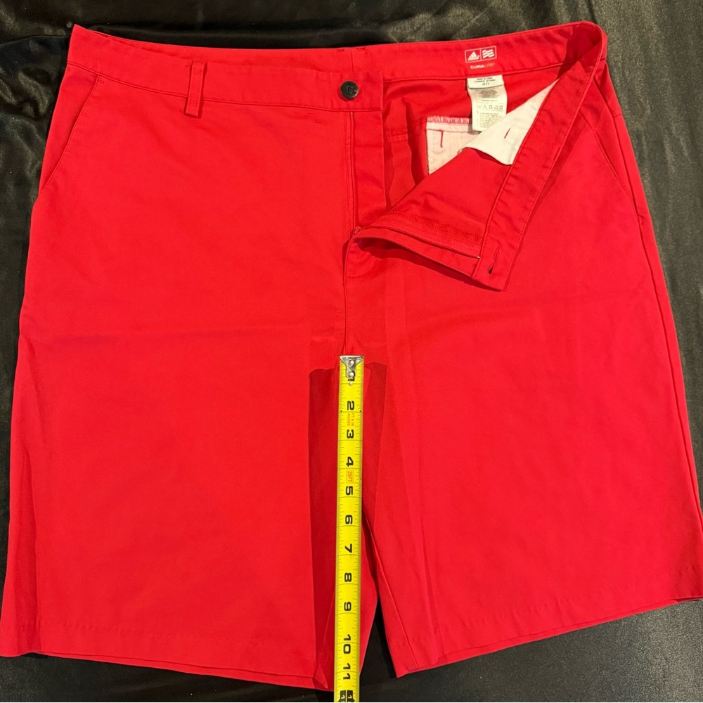 adidas Men's Vibrant Red Flat Front Shorts